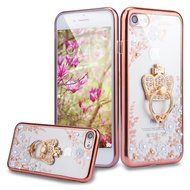 iPhone 7 Case, PHEZEN iPhone 7 Clear Soft TPU Protective Case Back Cover with Beautiful Cherry Blossom Flower... N34