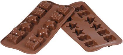 Silikomart Silicone Easy Chocolate Mold, Assorted, Robots N3