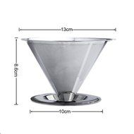 Joyoldelf Reusable Stainless Steel Coffee Filter, Fine Double Mesh Pour Over Cone Coffee Dripper - Fits on Most...