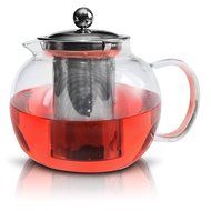 Glass Teapot By Kitchen Temptations - Microwavable and Stove top Tea Kettle and Tea Pot Strainer With Stainless... N2