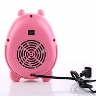 Energy-saving Portable 2-Speed Electric Fan Heater Cute Animal Household Warmer (Blue) N7