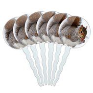 Set of 6 Cupcake Picks Toppers Decoration Animals - Sloth Face N3