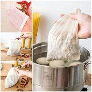 BUYITNOW Herbal Container Bag Reusable Cotton Meshy Soup Juice Filter Strainer Muslin Bag 10Pcs/set N2