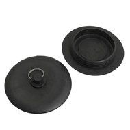 Rubber Sink Plug Garbage Disposal Stopper Kitchenware 2 Pcs Black