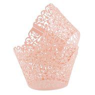 Aiyaya Filigree Artistic Muffin Case Cupcake Paper Cup Liners Little Vine Lace Laser Cupcake Wrappers for Wedding... N5