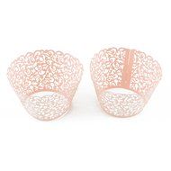 Aiyaya Filigree Artistic Muffin Case Cupcake Paper Cup Liners Little Vine Lace Laser Cupcake Wrappers for Wedding... N6