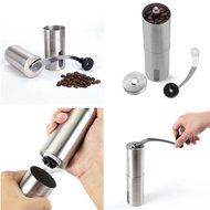 WOPOW Coffee Grinder Stainless Steel Manual,Precision Brewing Conical Grinder Hand Crank Perfect for Home Use