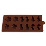 HDE Christmas Holiday Party Novelty Silicone Jello Chocolate Mold Ice Cube Tray