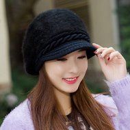 KAKA(TM) Women Girl Korean Stylish Peaked Cap Plush Winter Warm Hat N13