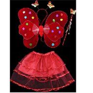 KAKA(TM) Angel Butterfly Fairy 4-pcs Set Children Cosplay Performance Show Costume Props - Blue N16