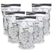 1 Gram Pack of 50 &quot;Dry&amp;Dry&quot; Silica Gel Packets Desiccant Dehumidifiers N5