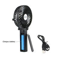 iEGrow Portable USB Mini Battery Fans with Umbrella Hanging and Metal Clip(Black) N19