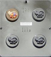 Horn of Plenty Oreo Cookie Sandwich Chocolate Candy Mold Thanksgiving 1648