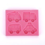 KookieMonsta Baby Car Silicone Molds Bus Taxi 3d Cake Cupcake Decorating Molds Fondant Decorating Tools