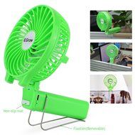 iEGrow Portable USB Mini Battery Fans with Umbrella Hanging and Metal Clip(Black) N25