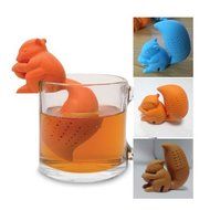 Uyouth Squirrel Tea Infuser Loose Leaf Strainer Silicone Filter Diffuser (Orange)