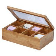 Oceanstar Bamboo Tea Box Made From 100-Percent Bamboo.