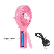 iEGrow Portable USB Mini Battery Fans with Umbrella Hanging and Metal Clip(Black) N28