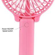 iEGrow Portable USB Mini Battery Fans with Umbrella Hanging and Metal Clip(Black) N29