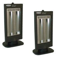 Soleus Air HR3-08-21 Two Oscillating Flat Panel Reflective Heaters with 2 Setting N5