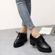 Spritech(TM) Fashion Non-slip Winter Chunky Heel British Style Ankle Boot Leather Boots for Girls Womens Wine... N19