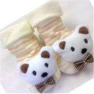 KAKA(TM) Baby Little Shoe Socks Skid-Resistant Baby Toddler Socks (0-6 month) N10