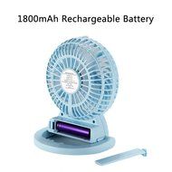 REMAX USB Fan Battery Rechargeable 2200mAh 18650 Mini Electric Fan 4.5h 4 Blades Clip on Desk Silent Blower N14