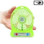 REMAX USB Fan Battery Rechargeable 2200mAh 18650 Mini Electric Fan 4.5h 4 Blades Clip on Desk Silent Blower N15