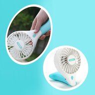 REMAX USB Fan Battery Rechargeable 2200mAh 18650 Mini Electric Fan 4.5h 4 Blades Clip on Desk Silent Blower N17
