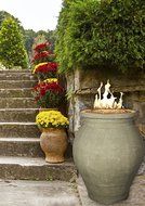 HomComfort HCGV1 Outdoor Gas Vase with Firestones, 43000 BTU N9