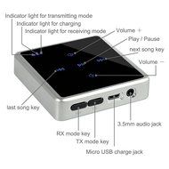ESYNiC Bluetooth Receiver Transmitter 2 In 1 Portable Metal Touch Bluetooth Music Audio Receiver Wireless Stereo...