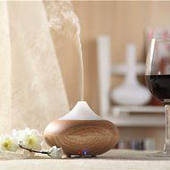 Essential Oil Diffuser Humidifier,7 Color LED Lights Changing , Wood Grain 140ml Ultrasonic Diffuser Cool Mist... N4