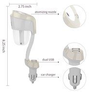 Car Humidifier, YCTA 4 in 1 Ultrasonic Aromatherapy Essential Oil Diffuser, Air Purifier with Auto Off, Dual Port... N10