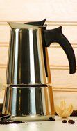 Holstein Housewares H-08004 4-Cup Stainless Steel Espresso Maker - Satin Finish