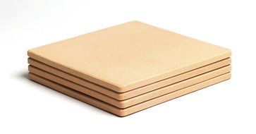 Pizzacraft PC0103 7.5" Square Cordierite Mini Baking/Pizza Stones, Set of 4