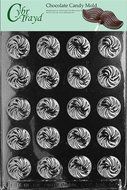 Cybrtrayd AO047 Swirl Mints Chocolate Candy Mold with Exclusive Cybrtrayd Copyrighted Chocolate Molding Instructions