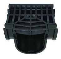 Regular Black Polymer Tee Piece with Black Polymer Grate