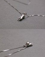 Actopus Cute Cat s925 Silver Necklaces &amp; Pendants