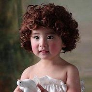Spritech(TM) Children's Lovely Stylish Deep Brown Fluffy Realistic Short Wavy Curly Hair Wig Fiber Synthetic Wig... N4