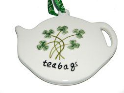 Watervale Tea Bag Holder With Shamrocks N2