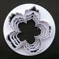 Bigger Peony Petals Cutter, 4pcs/set Gum Paste Flowers Cake Decorating Cutter Fondant Mold Sugar Tools