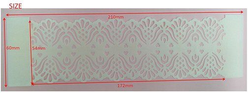 Edible Ribbon size 210X60mm White Wafer Paper Ribbon Cupcake Wedding cake Decorations