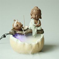 FEI&amp;S Purple clay pottery flowing water is the fountain of ornaments fog humidification,211925cm Ornaments