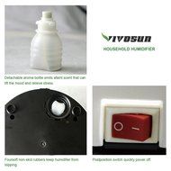 VIVOSUN 2 Gallon Capacity Ultrasonic Cool Mist Humidifier w/ LED Light N5