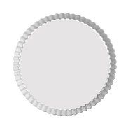 Fat Daddio's Anodized Aluminum Fluted Tart Pan with Removable Bottom, 11 Inch x 1 Inch