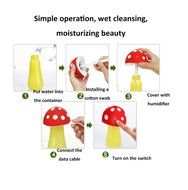 Yquelle Mini USB Ultrasonic Humidifier Mushrooms Humidifier with LED Lighting Creative Gifts Ideal (Red) N13