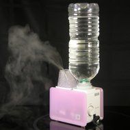 Sunpentown Portable Mini-Humidifier in Pink and White w Ultrasonic Technology