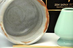 Japanese Mino Yaki ware Matcha Bowl And Tea Ceremony Set Green Tea 10.5 / 10.5 / 8.5cm (4.1 / 4.1 / 3.3inch)[7372] N2