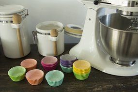 Bahoki Essentials 300 Piece Rainbow Colored Paper Baking Cups 6 colors Perfect Cupcake Liners For Making Colorful...