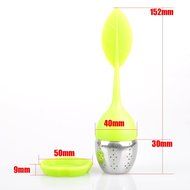 UCEC New Silicone &amp; Stainless Steel Leaf Tea Strainer Colander Infuser Ball Spice Filter (green) N2